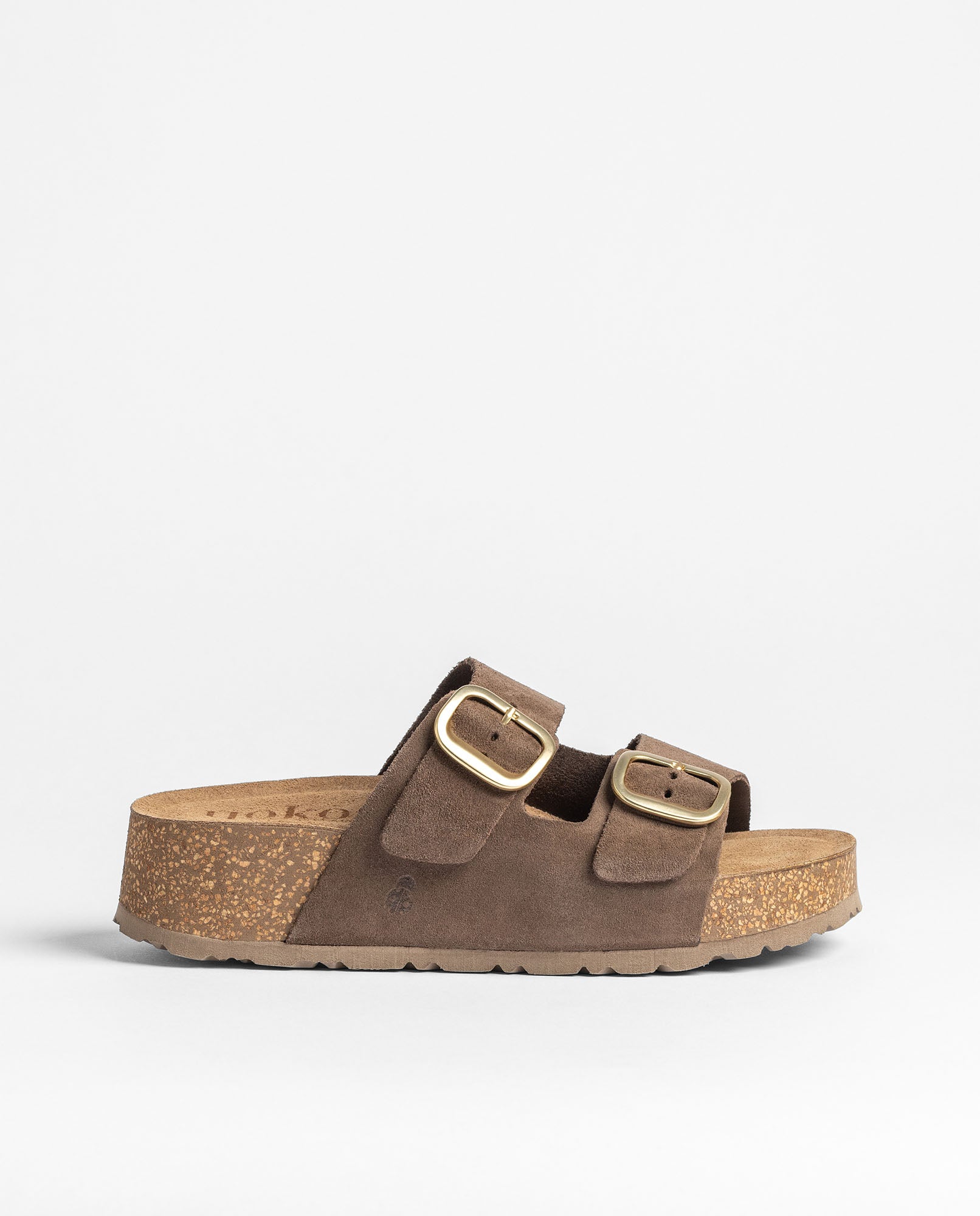 Yokono WIWI-003 sandalo plateau marrone scuro sughero