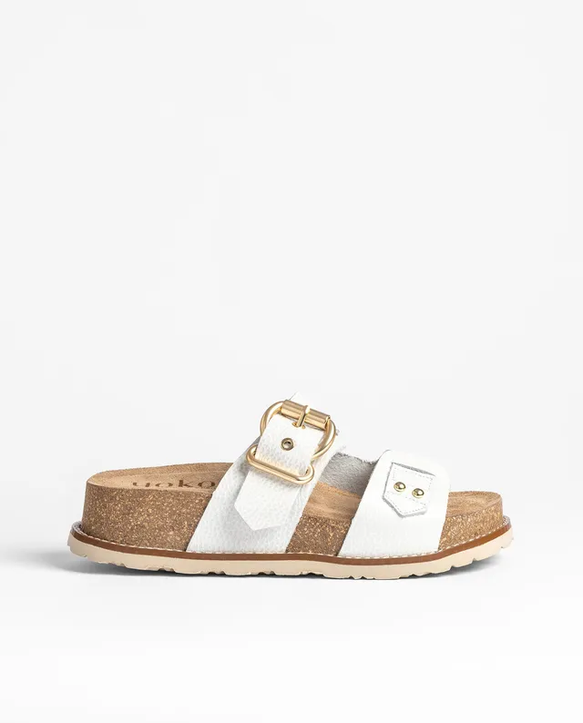 Yokono OCA-252 sandalo plateau bianco in pelle
