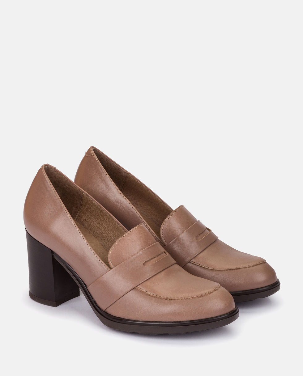 Yokono Kiel-001 décolleté mocassino rosa tacco 9 cm