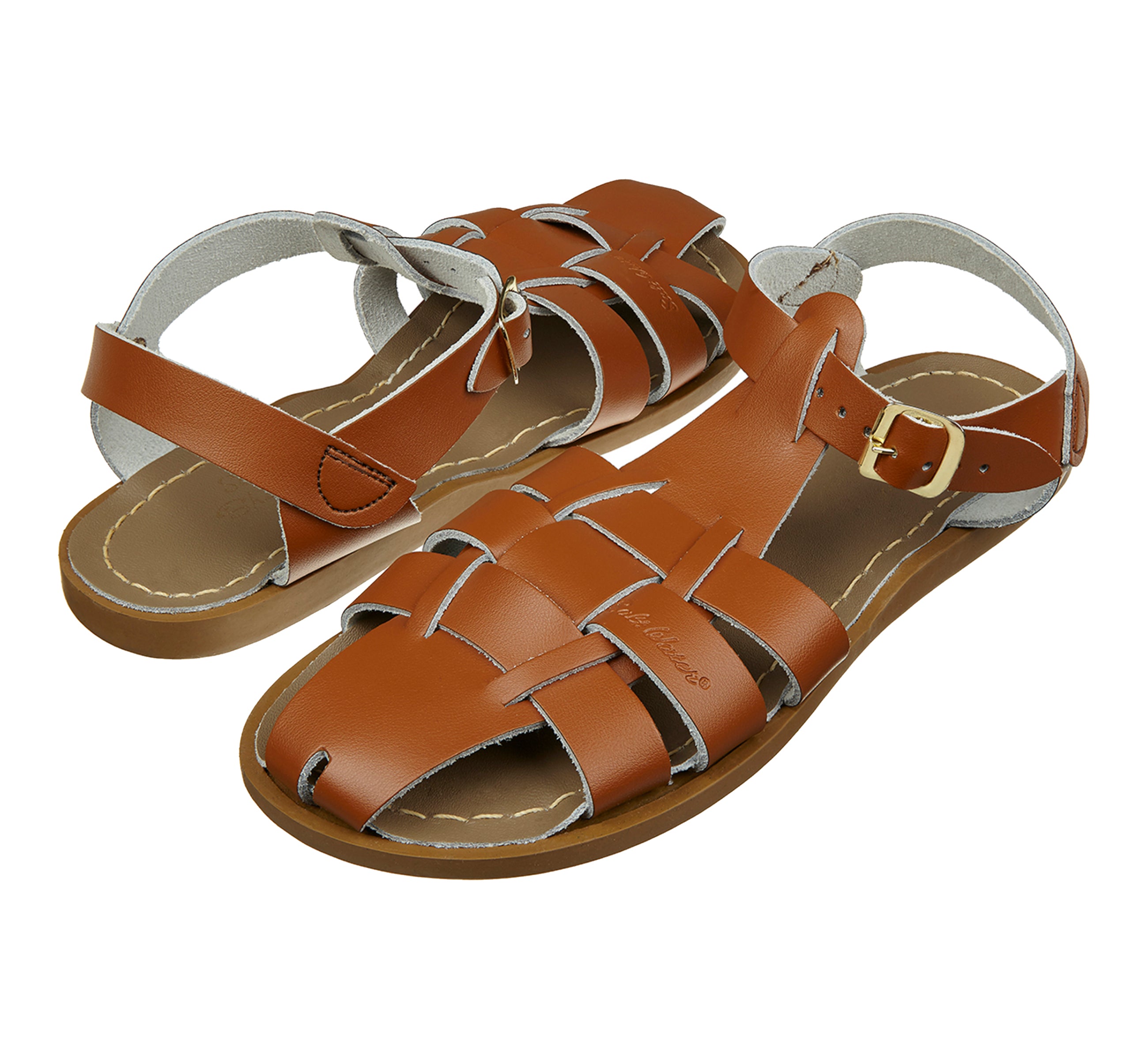 Salt-Water Shark Original sandali donna tan in cuoio