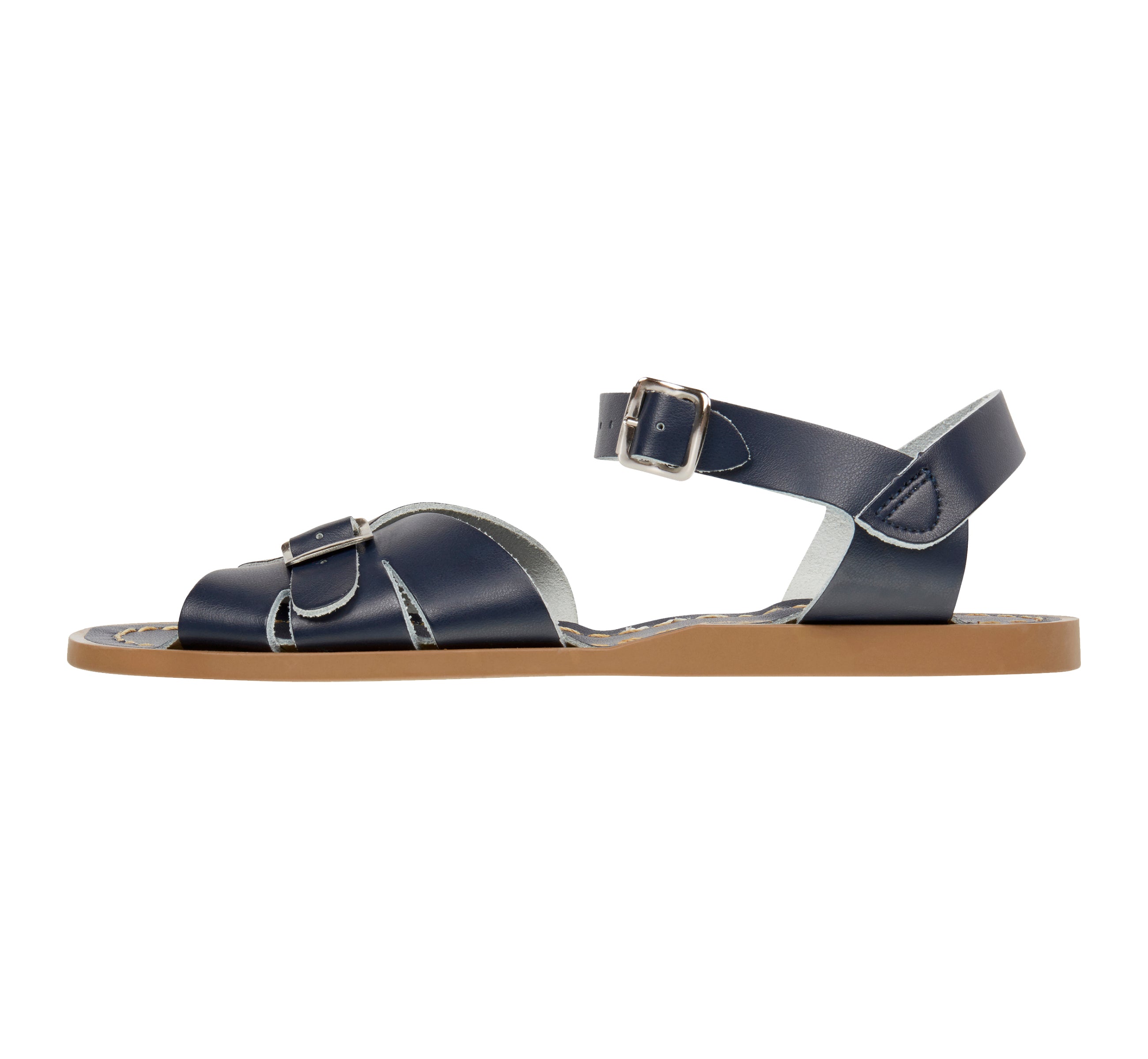 Salt-Water Classic sandali bimbo blu navy in cuoio