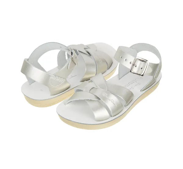 Salt-Water Swimmer sandali bambini argento in cuoio