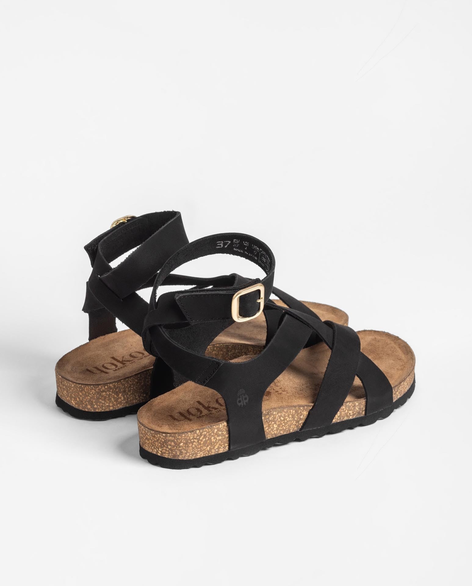 Yokono Jerba-261 sandali neri in pelle EU 35-42