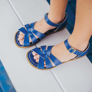 Salt-Water Original sandali bambino blu cobalto cuoio