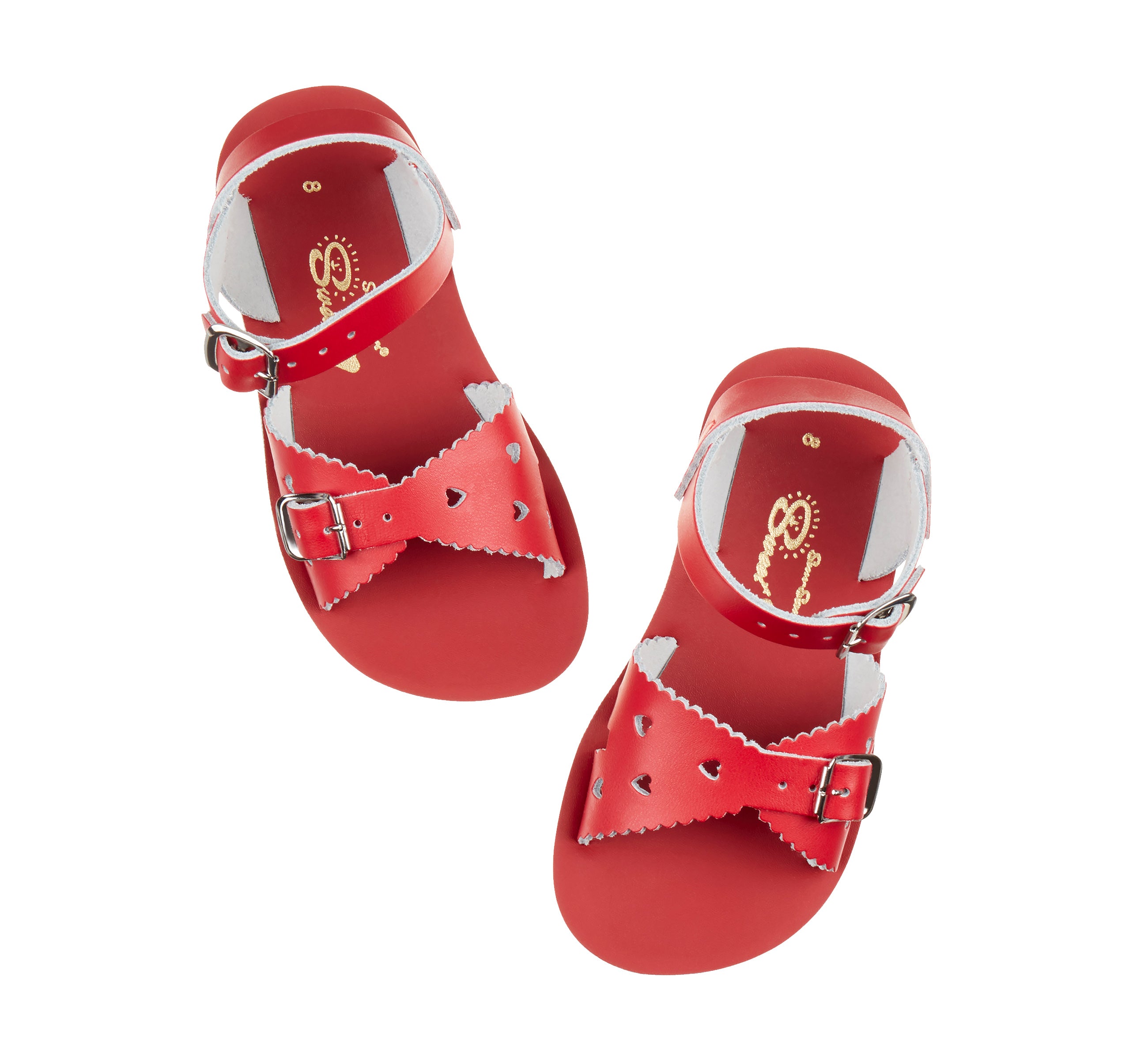 Salt-Water Sweetheart Red sandali bimba in cuoio