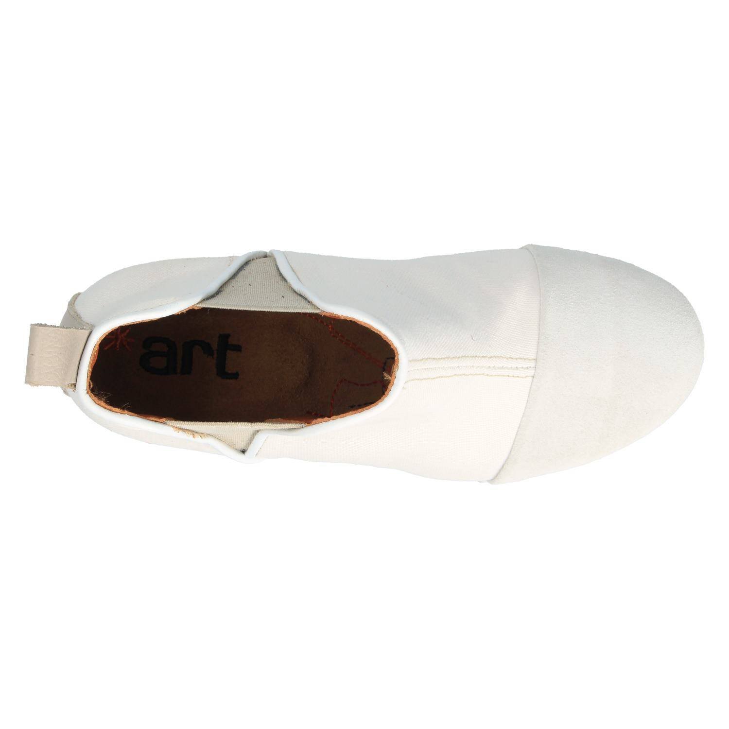 Art 1272T Cera Bianca stivaletto bianco tela 36 EU tacco 7 cm