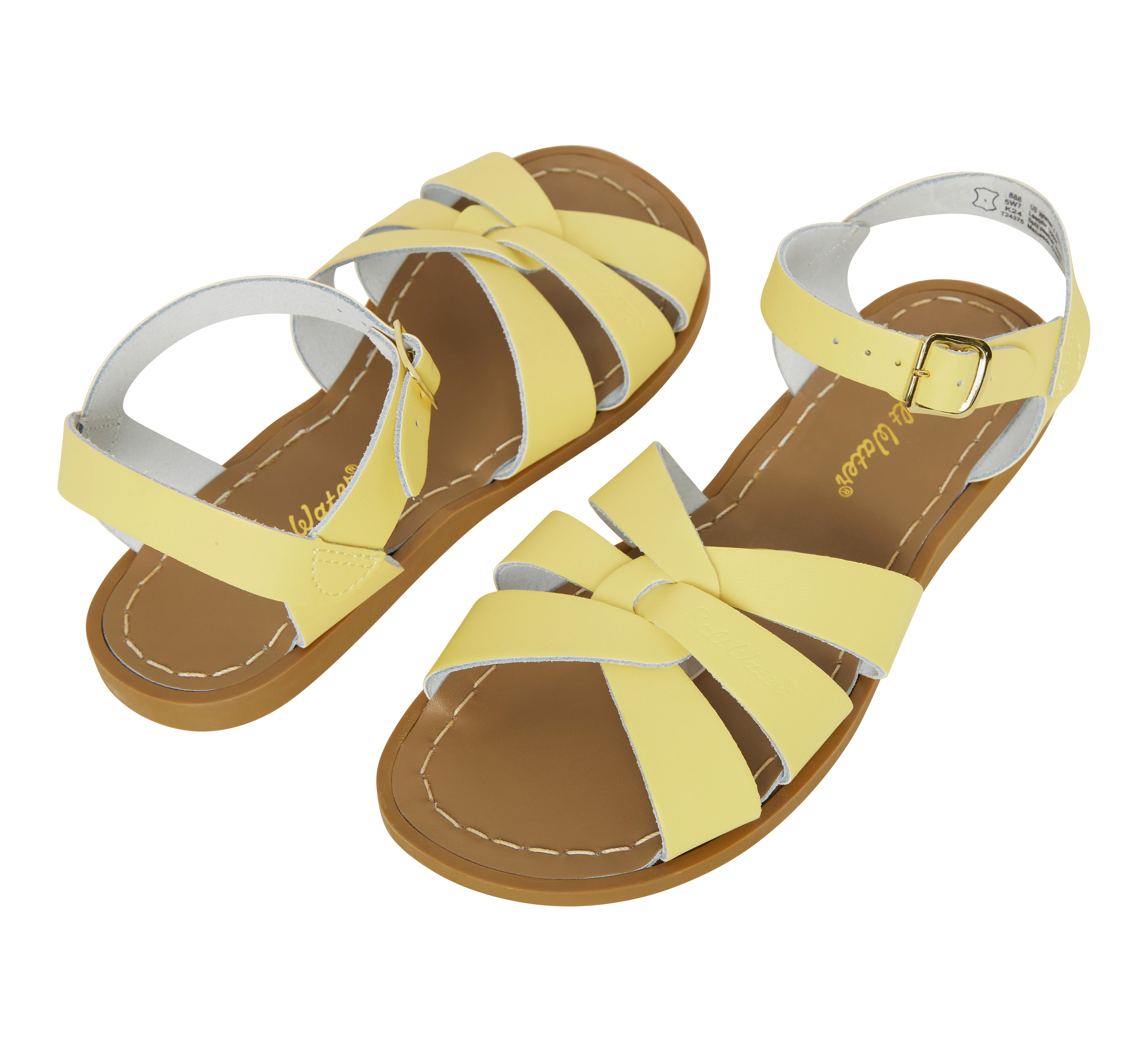 Salt-Water Original sandali donna giallo burro in cuoio