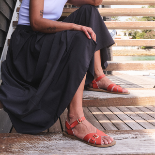 Salt-Water Classic sandali donna paprika in cuoio