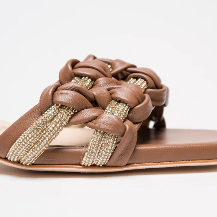 Pasquini Calzature Mia sabot marrone tacco 3,5 cm