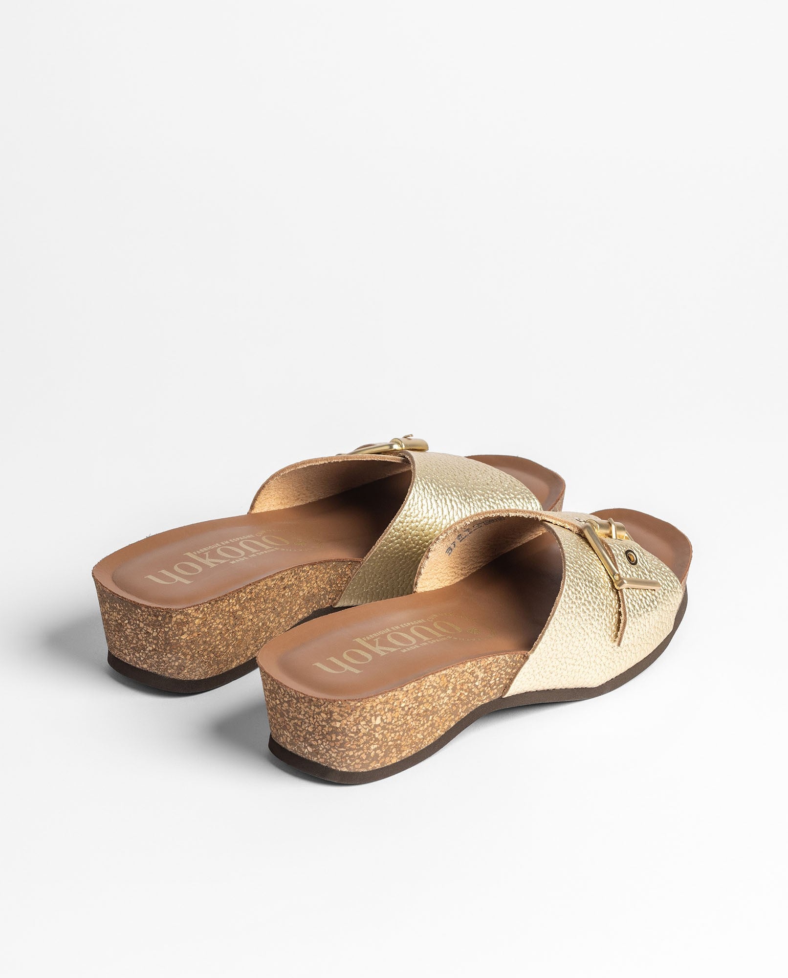 Yokono Bogo 260 sandali zeppa donna dorati