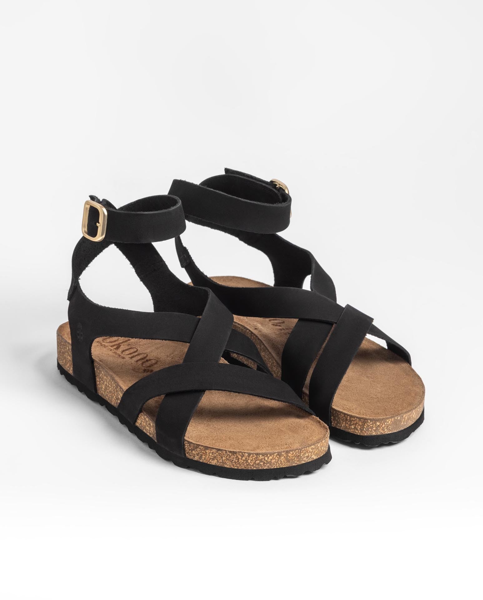 Yokono Jerba-261 sandali neri in pelle EU 35-42