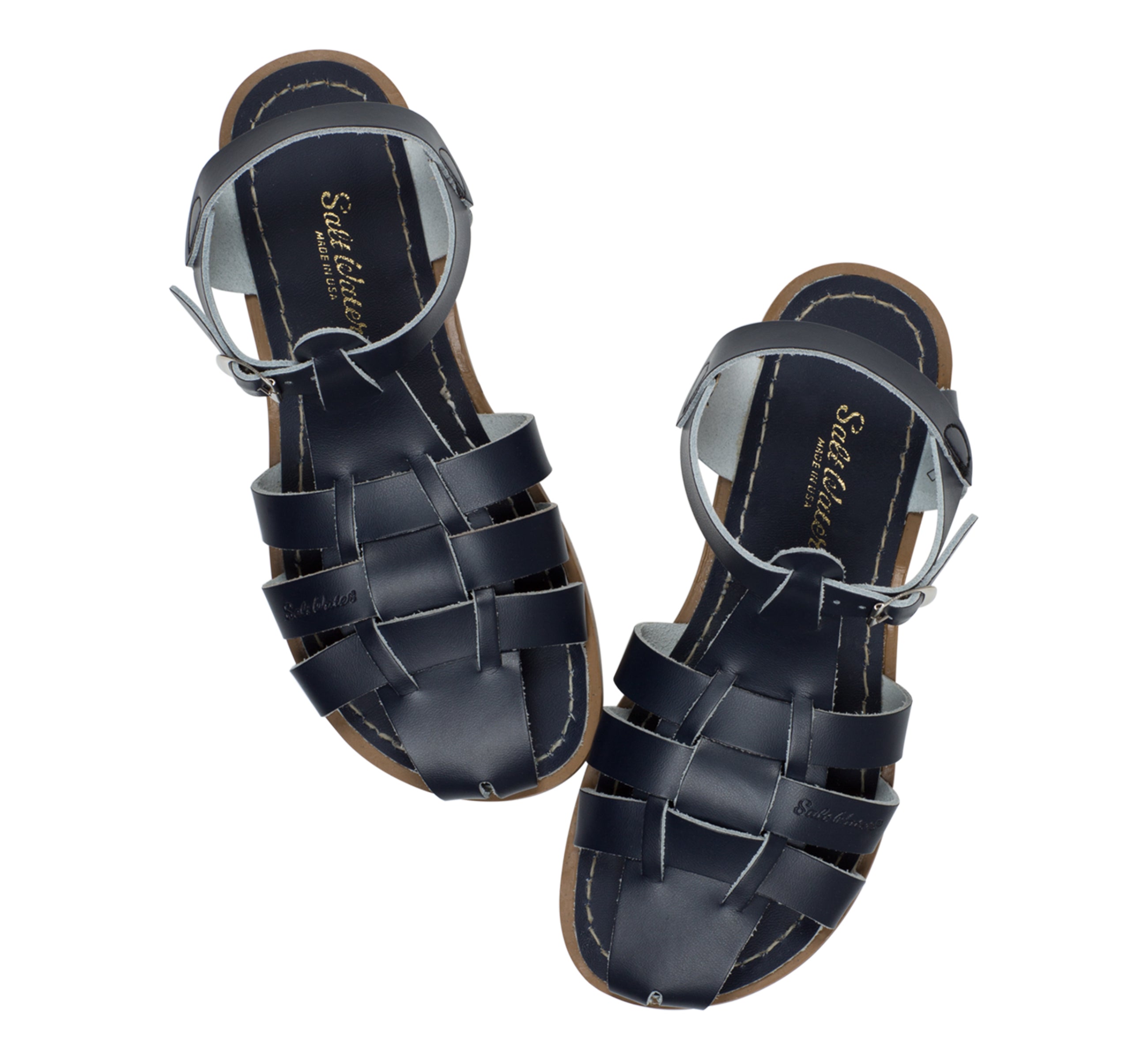 Salt-Water Shark sandali donna blu navy in cuoio