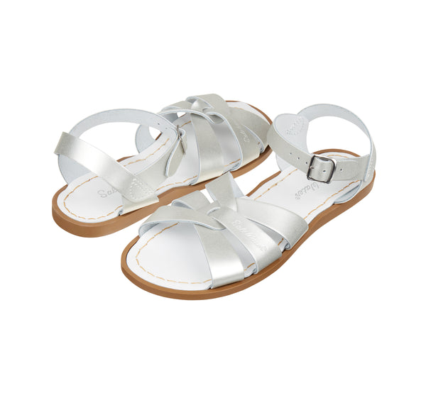 Salt-Water Original sandali bimbo argento in cuoio