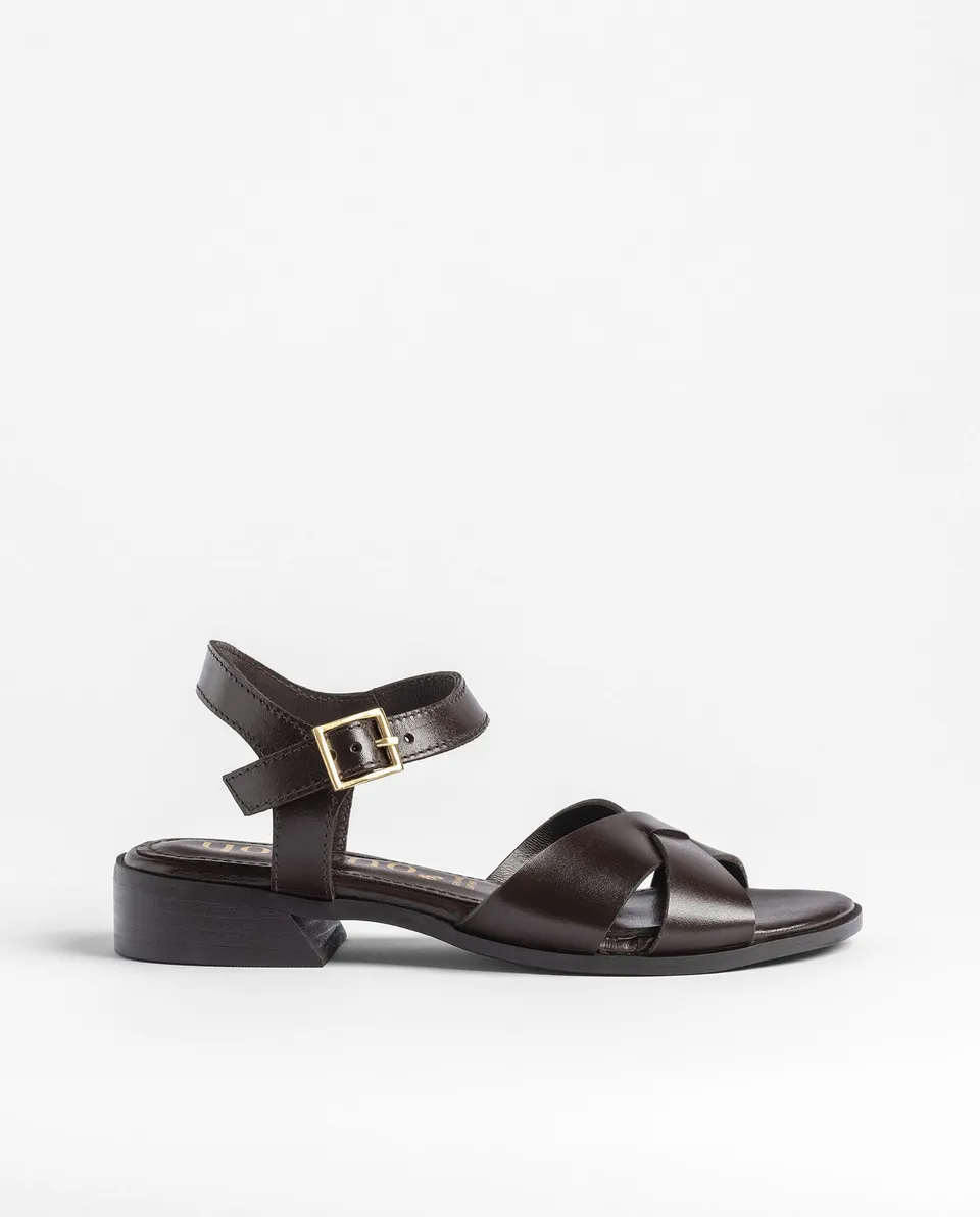 Yokono Rab-251 sandali con tacco donna marrone pelle