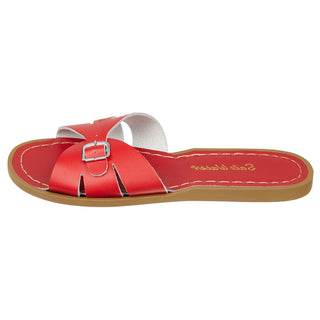 Salt-Water Classic Slide ciabatte donna rosse in cuoio