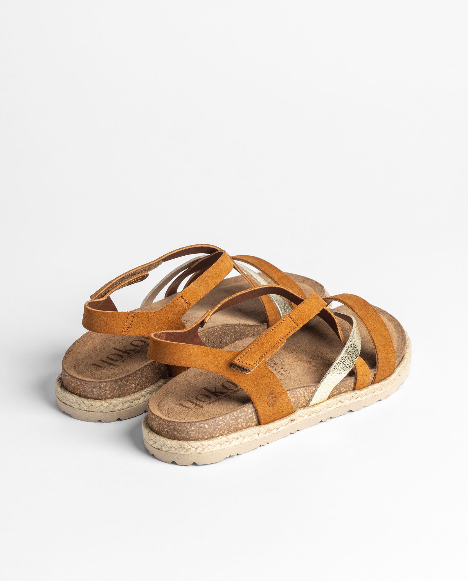 Yokono Arena-002 sandali bassi donna marrone con velcro