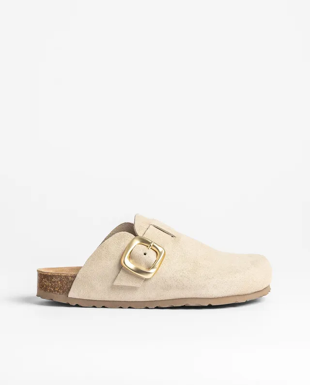 Yokono 650 zoccoli donna beige con fibbia