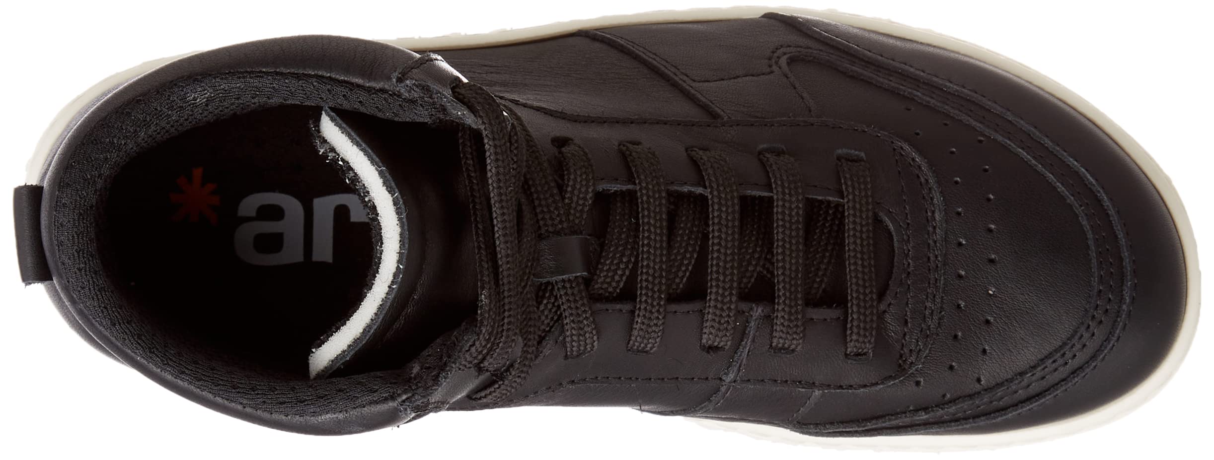 ART Brighton sneakers donna nero con plateau leggero