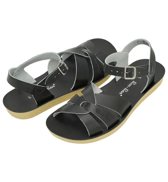 Salt-Water Swimmer sandali donna nero in cuoio