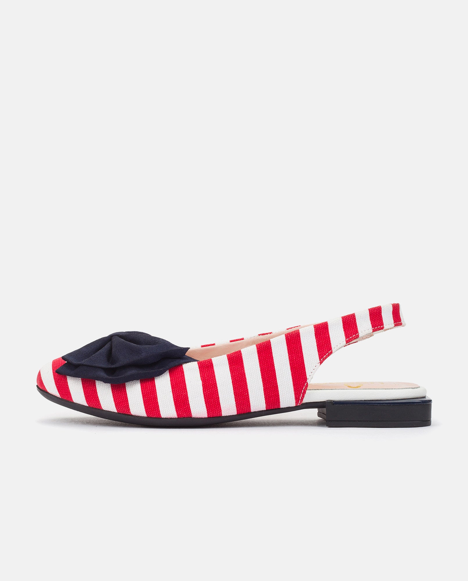 Yokono Barrie 001 ballerine donna rosse righe laccio