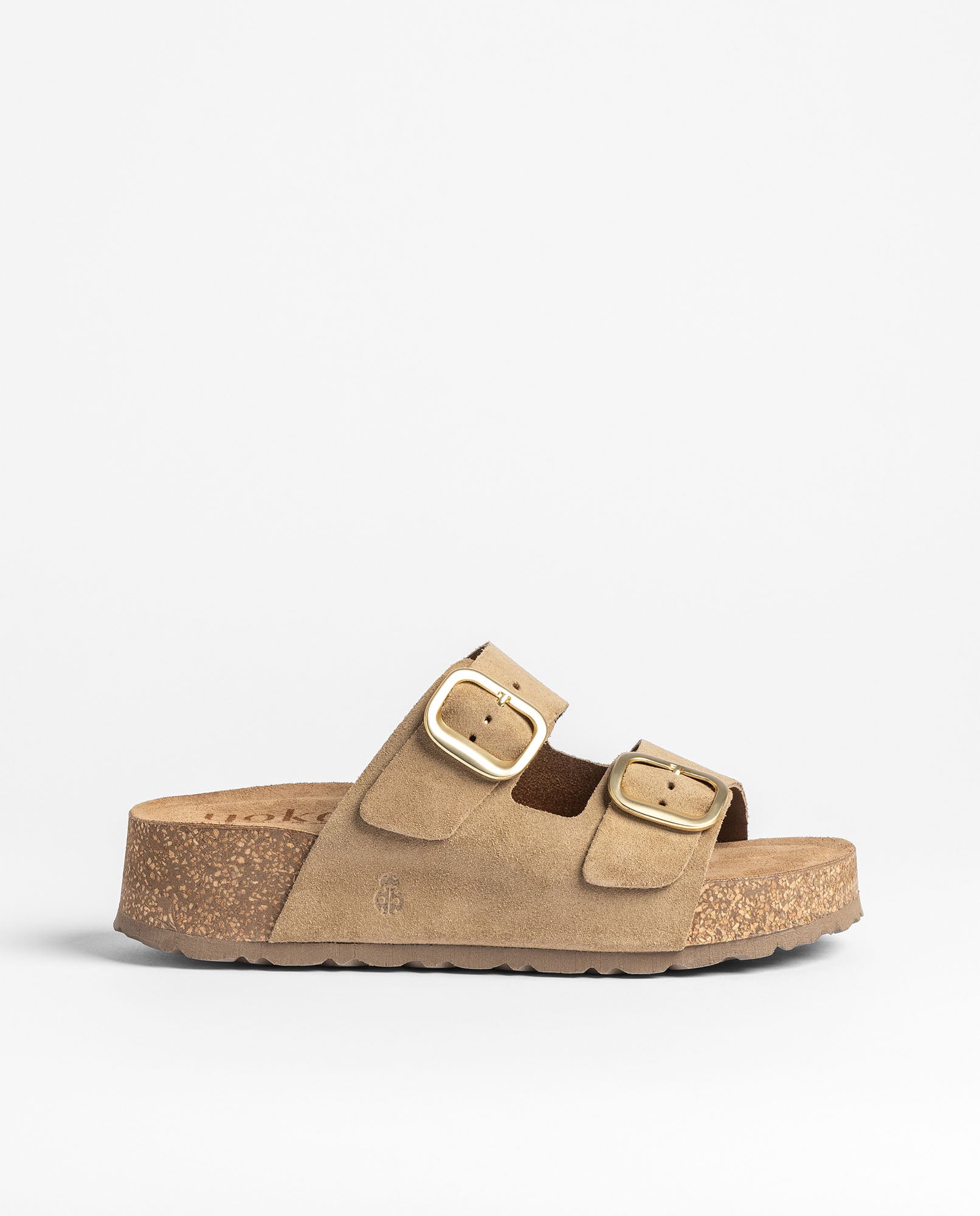 Yokono Wiwi 003 sandali plateau marrone in cuoio
