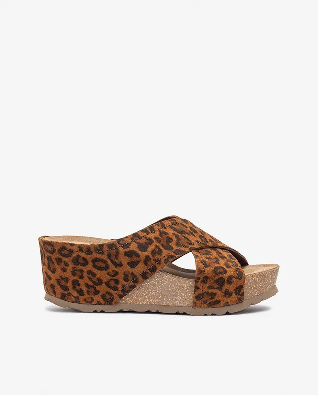 Yokono Bari-257 sandali zeppa leopardo