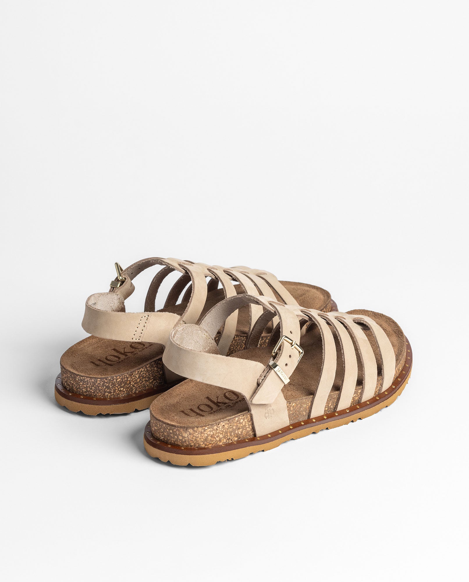Yokono BOLUS-107 sandali bassi donna beige punta aperta