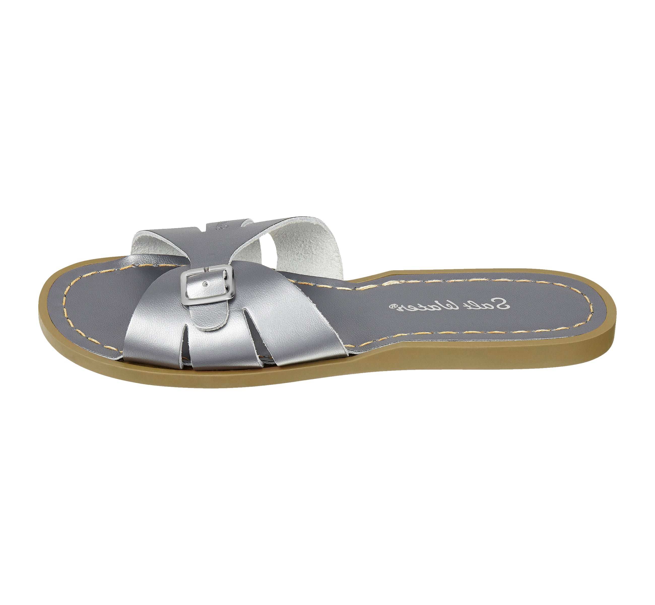 Salt-Water Classic Slide ciabatte donna peltro in cuoio impermeabile