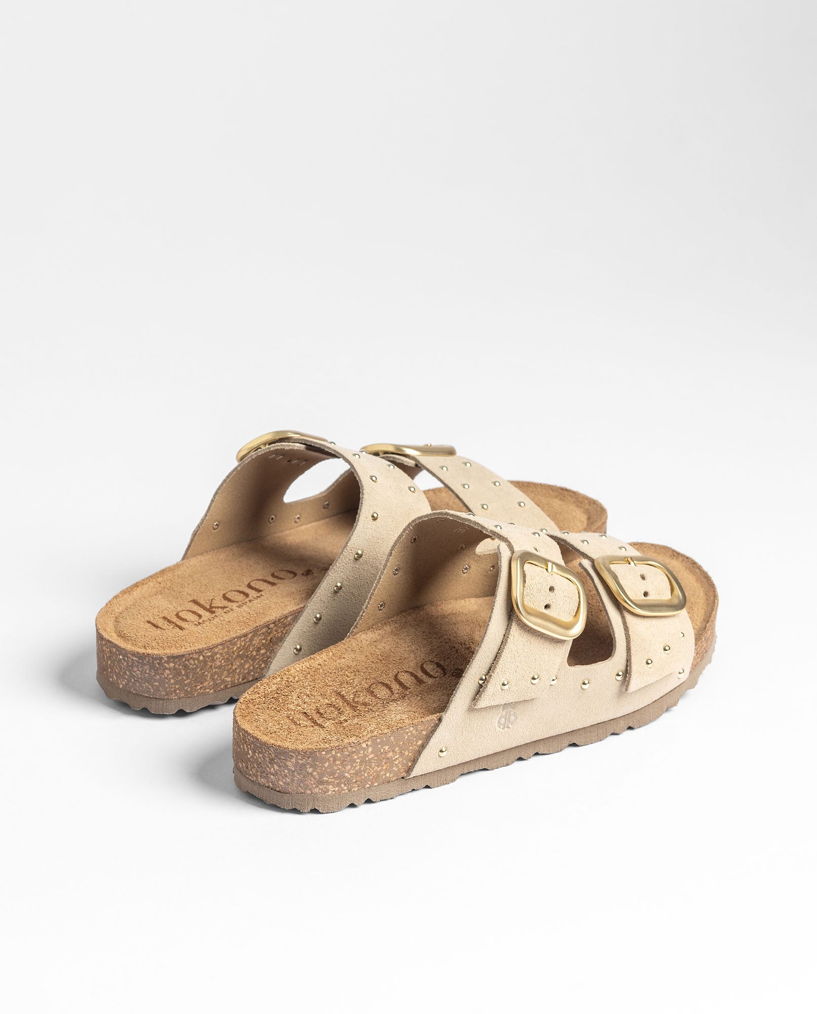 Yokono Jerba-265 sandali bassi donna beige in pelle