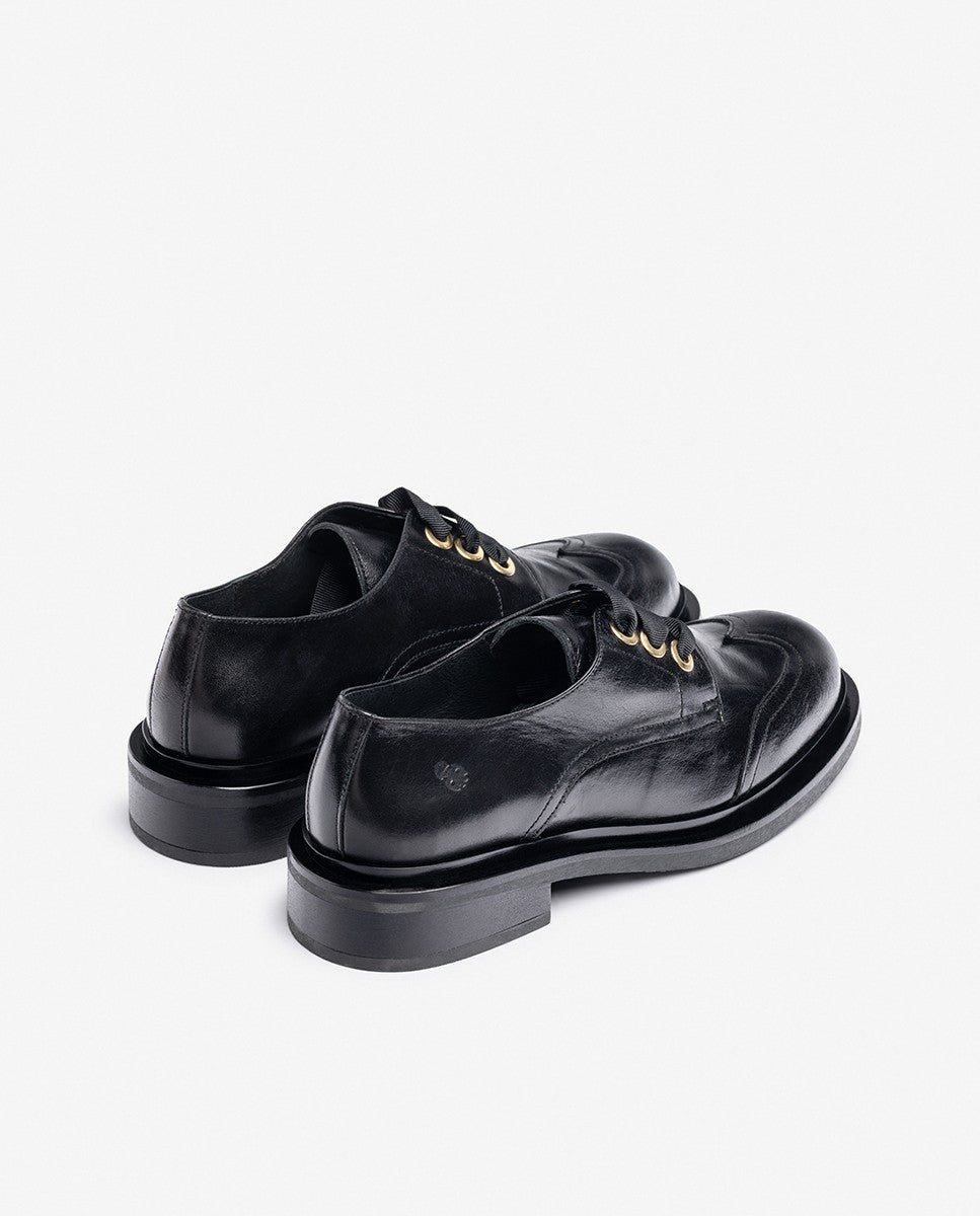 Yokono Lei-004 scarpe basse donna nero in pelle