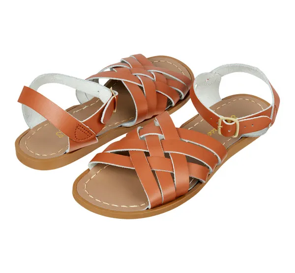 Salt-Water Retro sandali bambini beige in cuoio