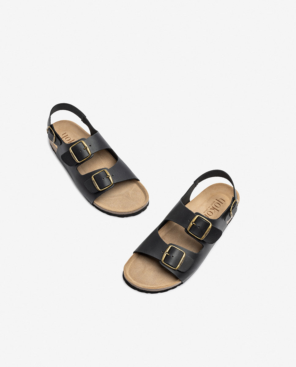 Yokono MACAM-151 sandali uomo nero pelle