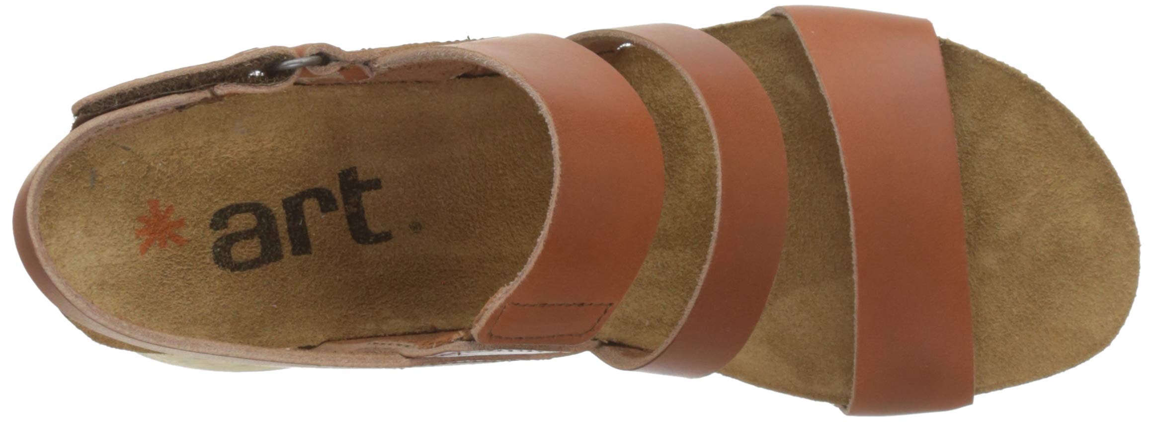 ART Borne sandali donna punta aperta EU 38 zeppa legno