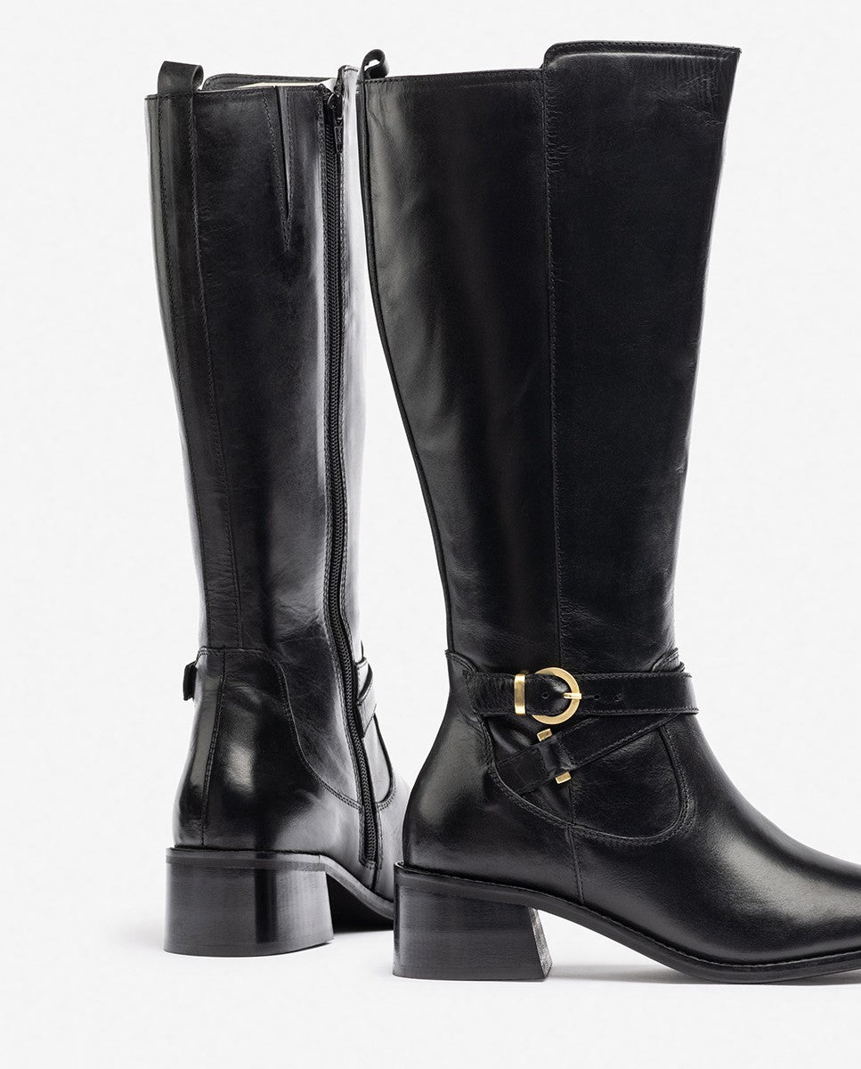Yokono LOP-406 stivali donna neri tacco 4 cm