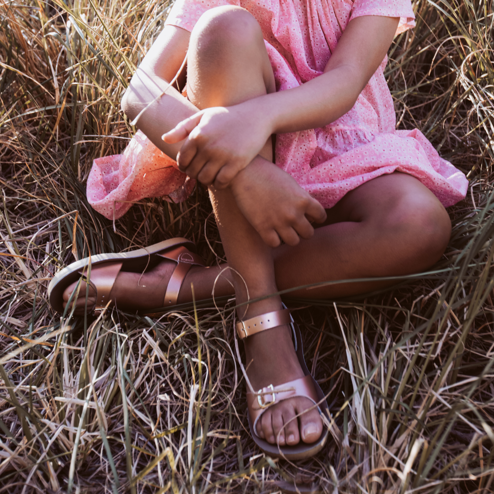Salt-Water Sandals Surfer sandali bimbo oro rosa impermeabile