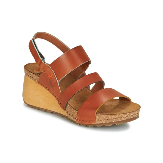 ART Borne sandali donna zeppa legno aperti