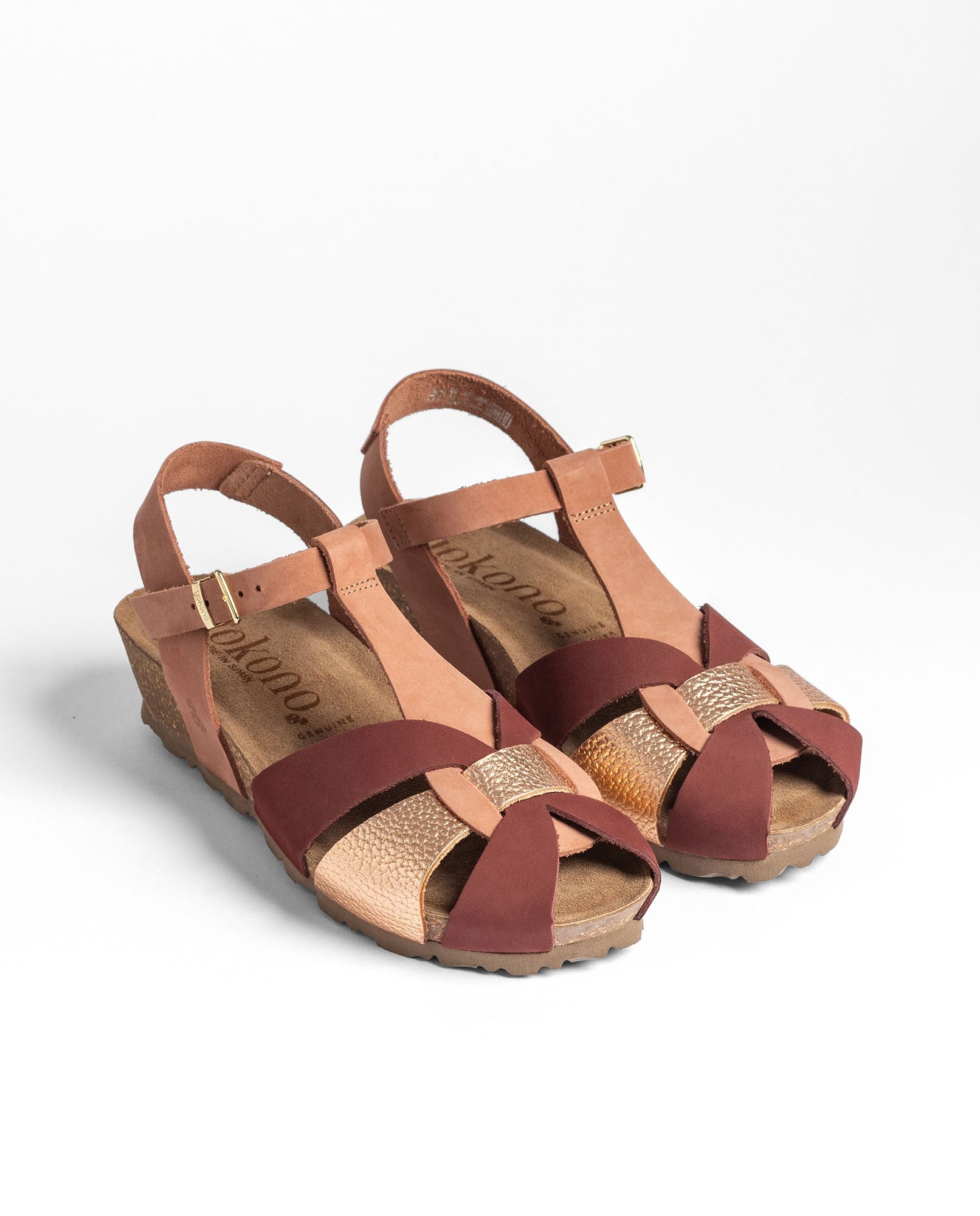 Yokono MONACO-260 sandali zeppa multicolor