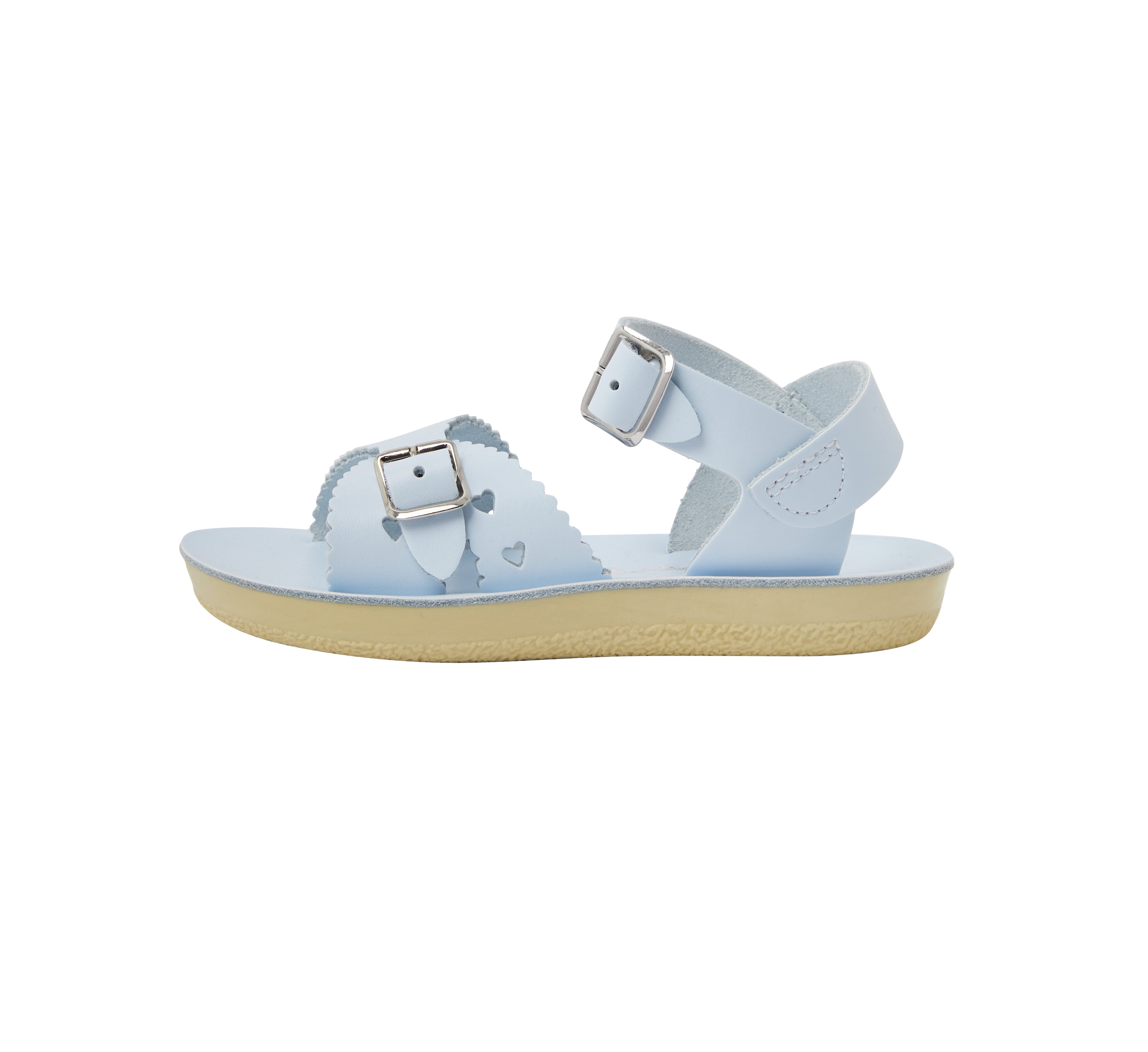 Salt-Water Sweetheart Light Blue sandali bimba in cuoio