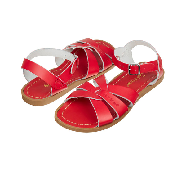 Salt-Water Original sandali bambini rossi in cuoio
