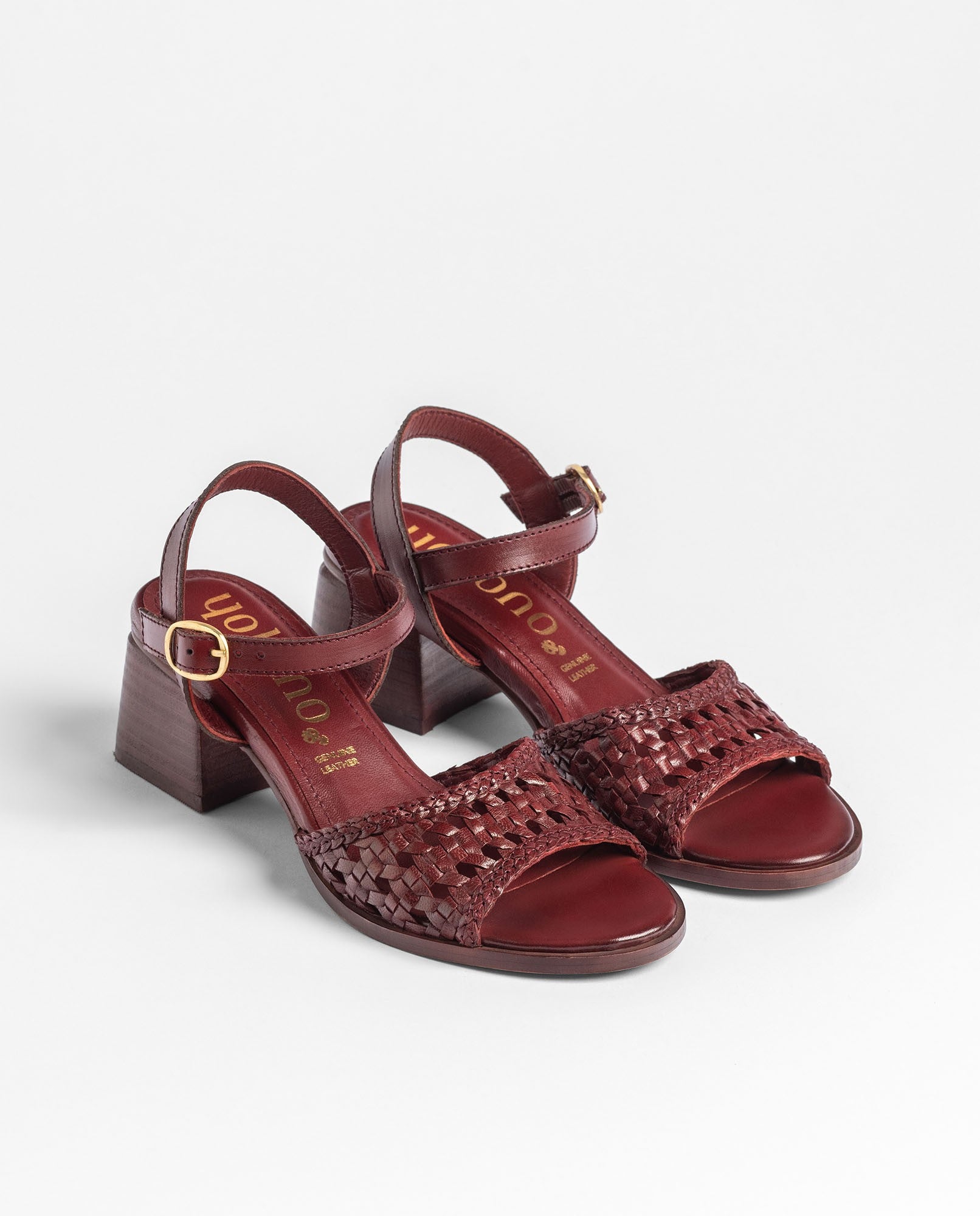 Yokono Goli 253 sandali con tacco rossi in pelle