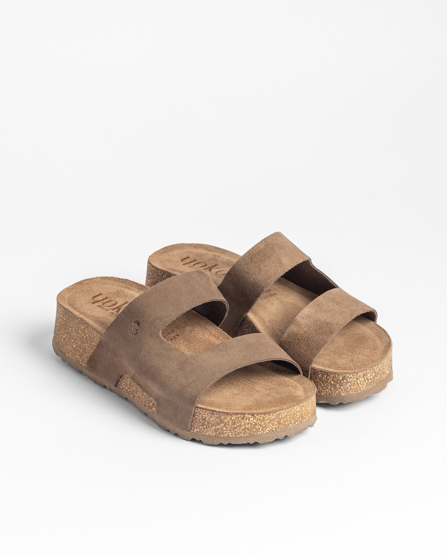 Yokono WIWI-260 sandali plateau marrone in pelle