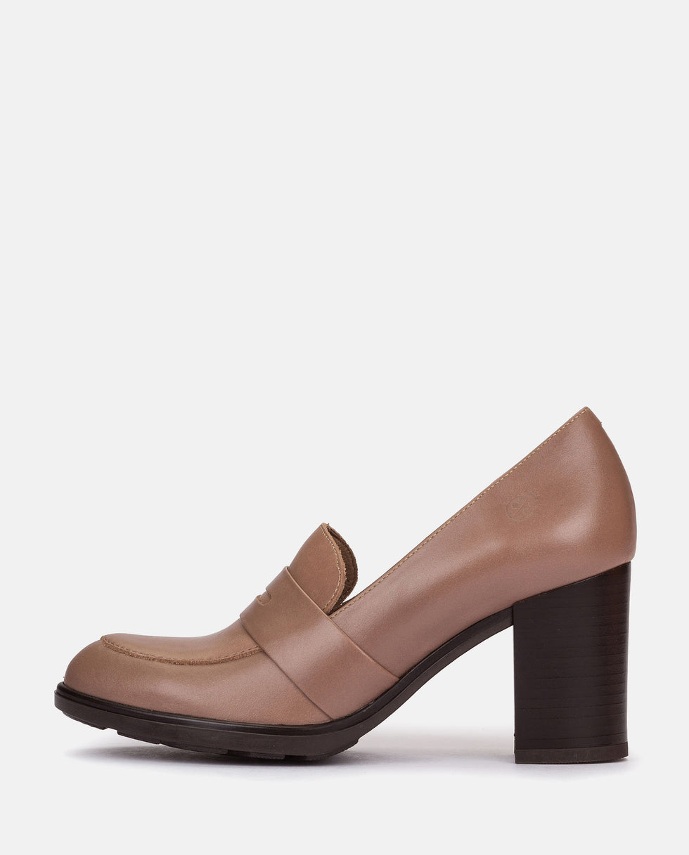 Yokono Kiel-001 décolleté mocassino rosa tacco 9 cm