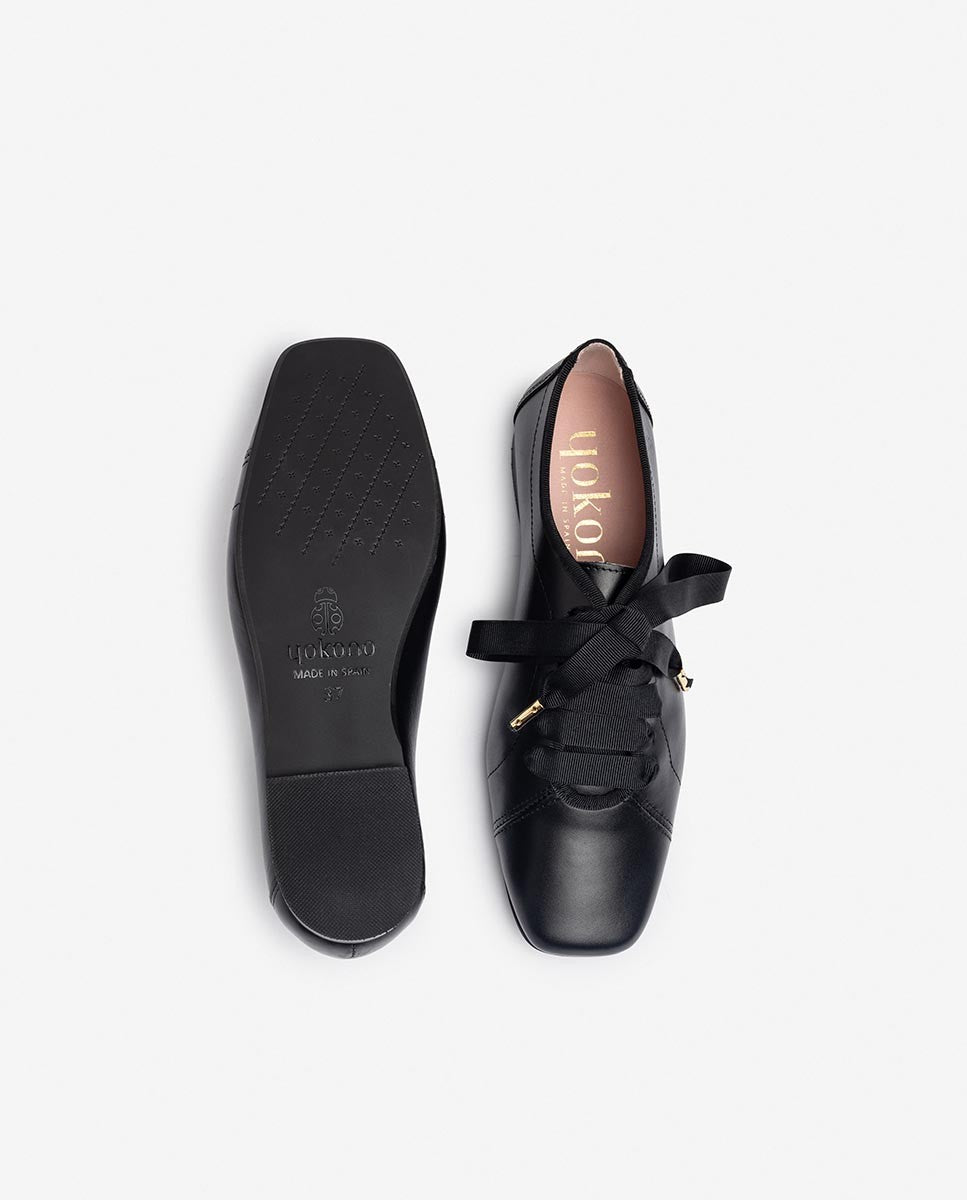 Yokono Lenna 101 ballerine nero pelle morbida