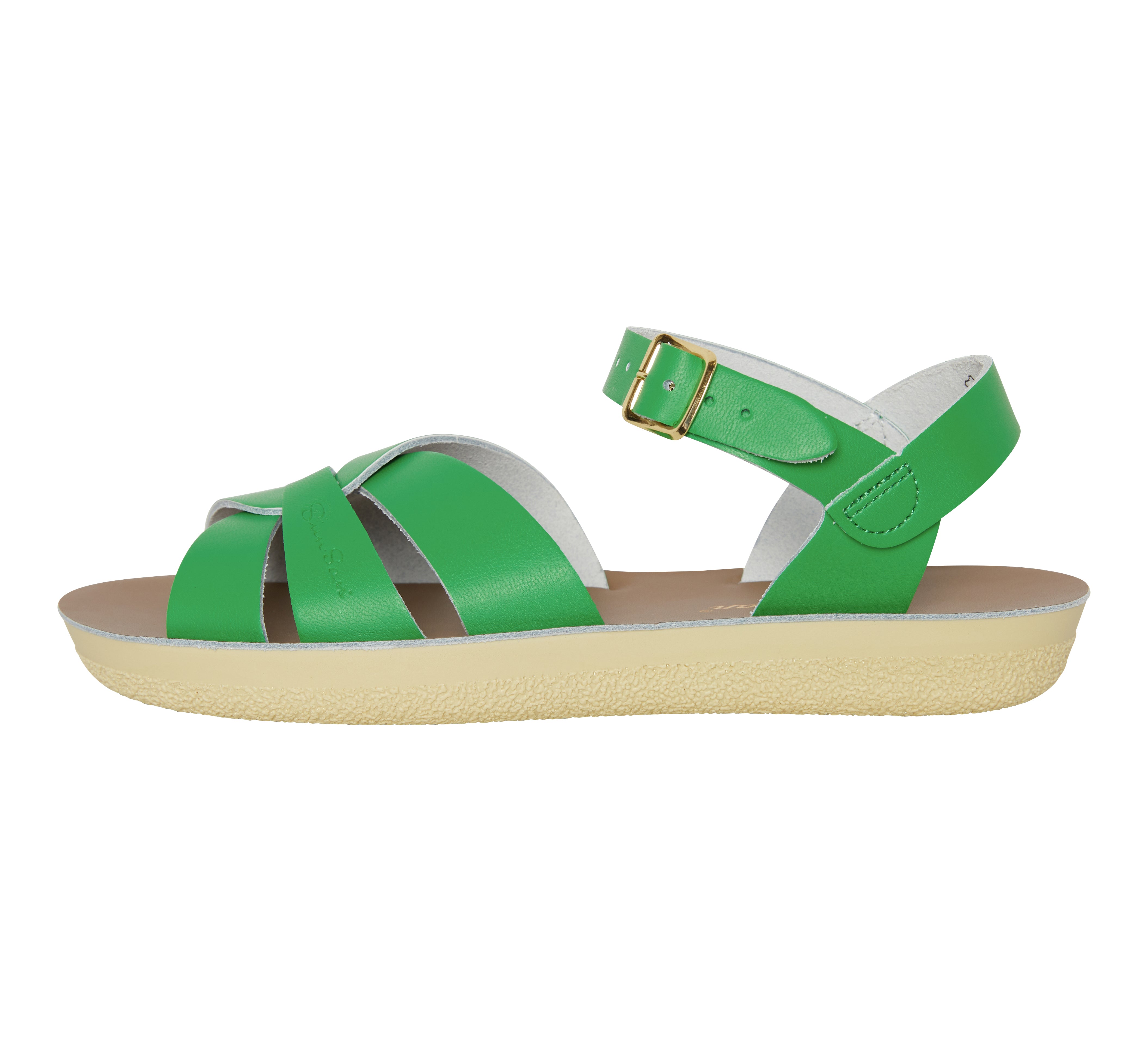 Salt-Water Swimmer sandali verde kelly donna in cuoio