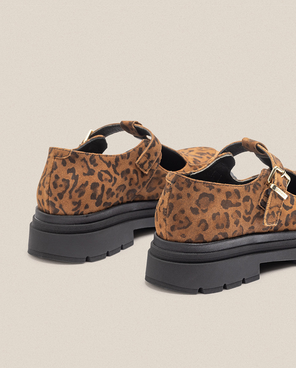 Yokono CHAM-003 ballerine leopardate in pelle