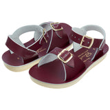Salt-Water Sandals Surfer sandali bimbo bordeaux in cuoio