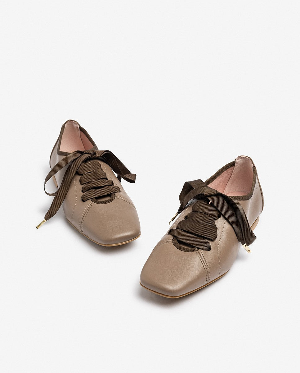 Yokono LENNA-101 ballerine beige in pelle