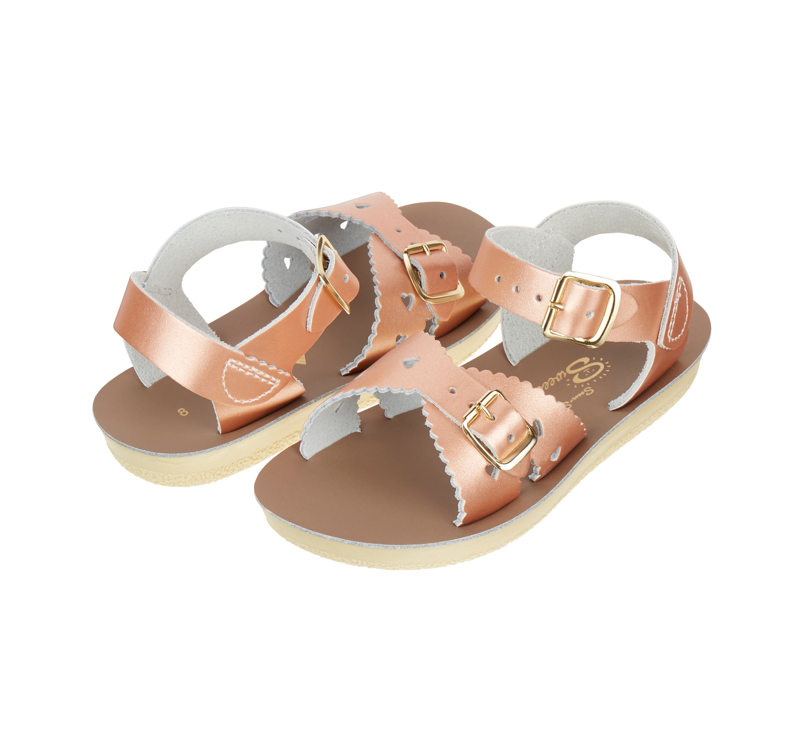 Salt-Water Sweetheart sandali bambina oro rosa in cuoio