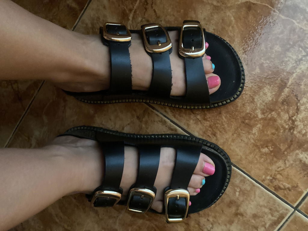 Yokono Ali 260 sandali plateau nero sughero con fibbie