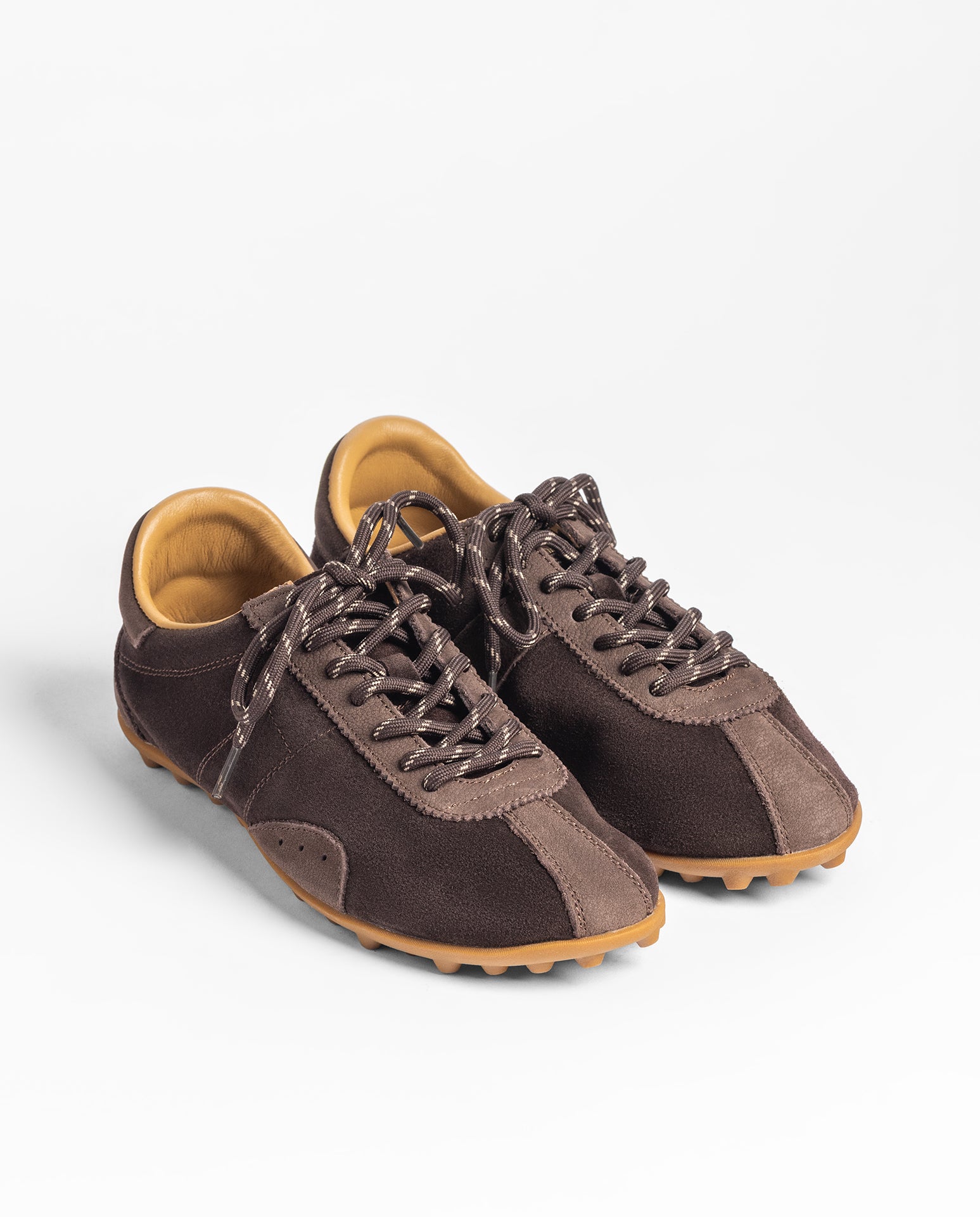 Yokono Lyon-262 sneakers donna marrone scuro pelle
